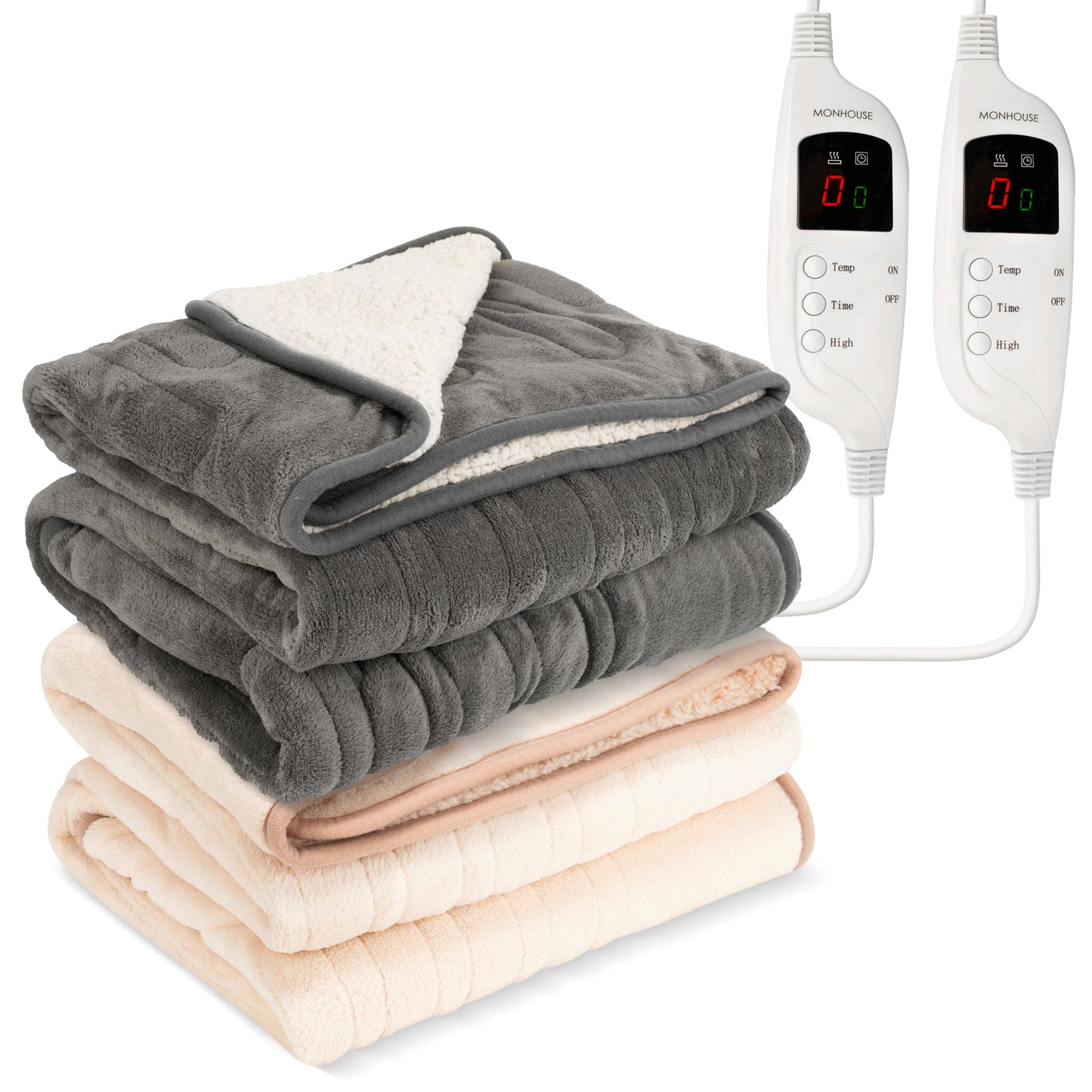 Electric Blanket Heated Throw Digital Controller 9 Hour Timer 9 Heat Settings