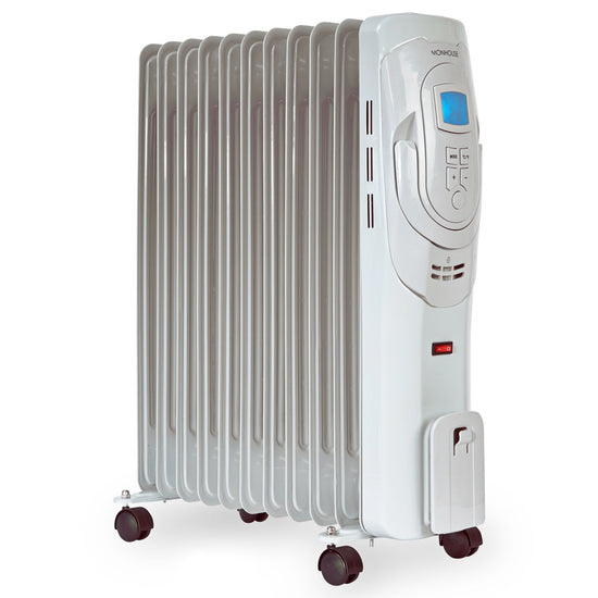 Load image into Gallery viewer, Oil Filled Thermal Heater Radiator Plug in Thermostat 24 Hour Timer  600-2500W
